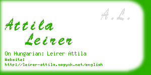 attila leirer business card